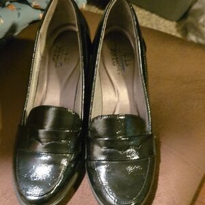 Life Stride Shiny Black Loafers